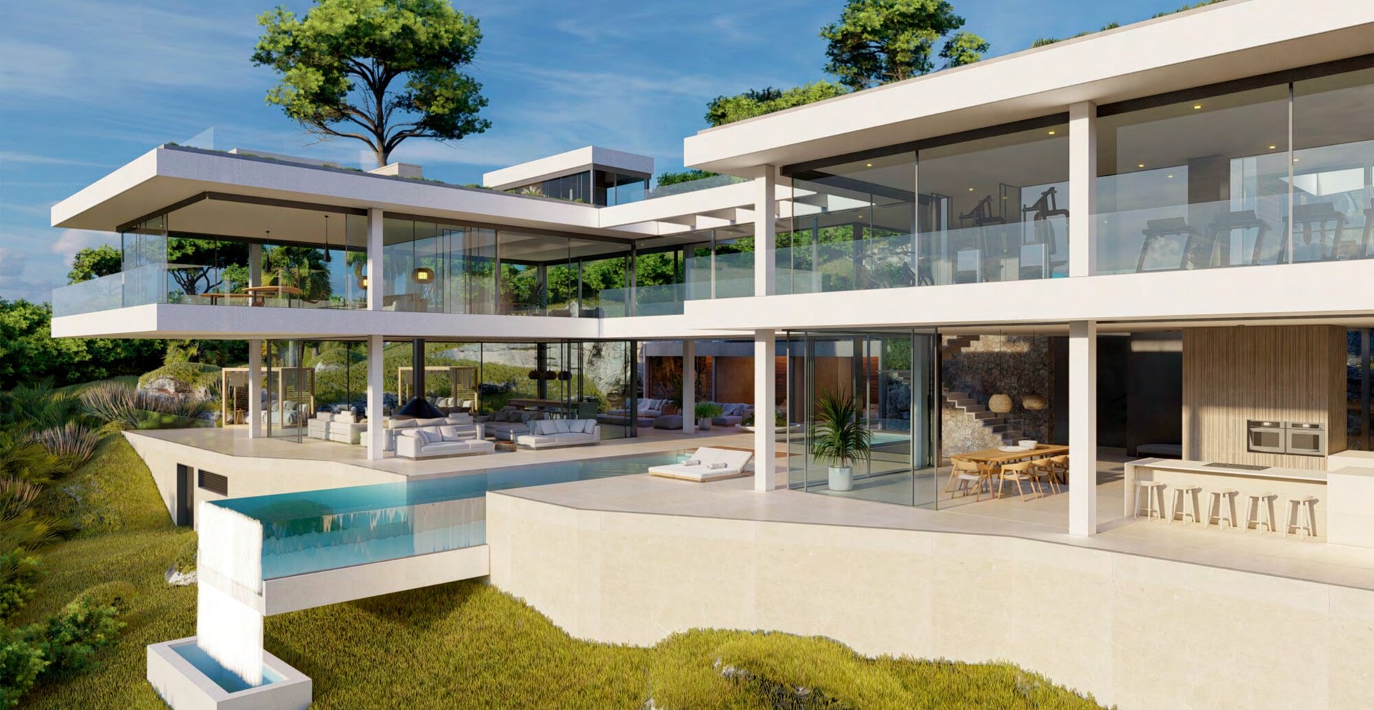 Architekturkonzept Villa Lumina Altura — Frontalansicht